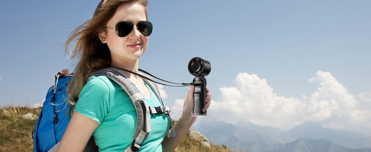 powerful high speed hiking fan for camping and outdoor climbing