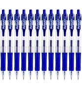 Blue Pens, 12 Pcs Pens Fine Point Smooth Writing Pens, Retractable Blue Gel Ink Pens 0.7 Mm Pens ...