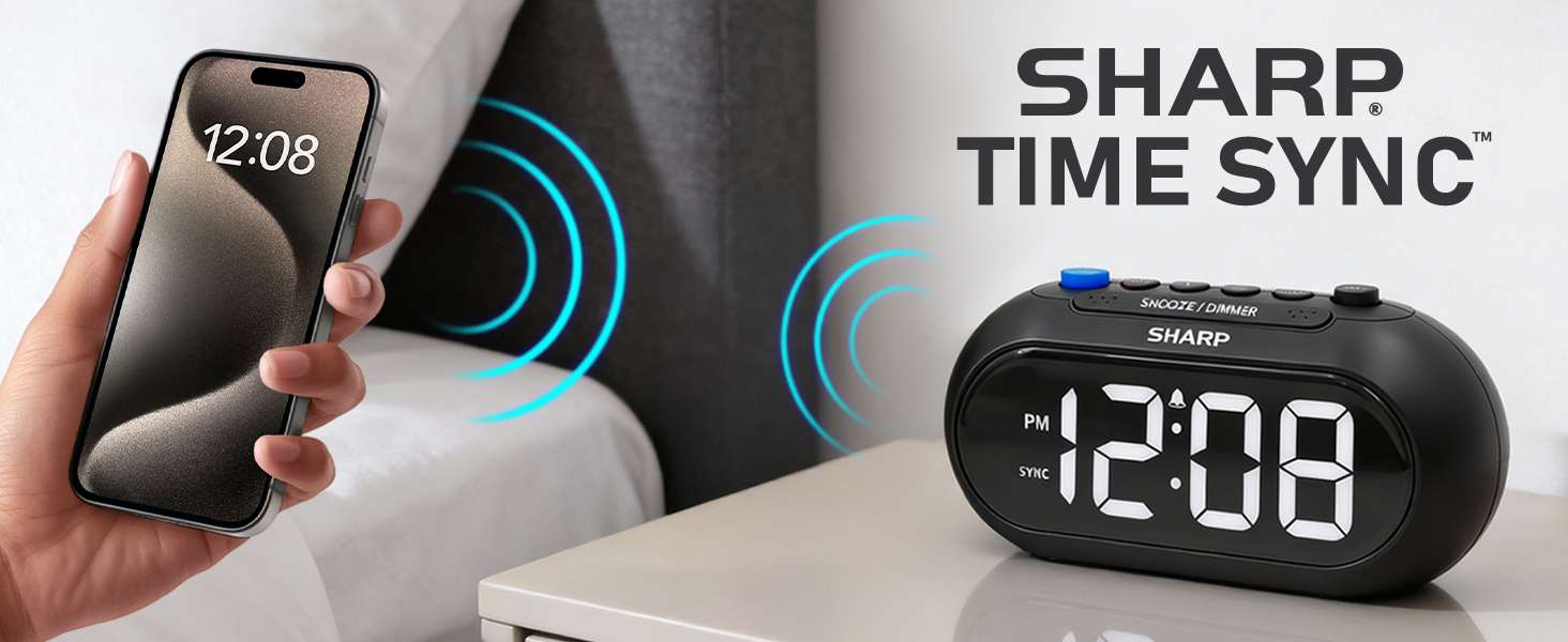 Automatically Sets Time from Smartphone with bluetooth