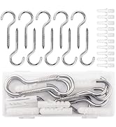 RiseDirectly 2.56 Inch Screw in Hooks 10 Pcs Cup Hook Screw in Stainless Steel Eye Bolt Hooks Sel...