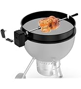 Charkettle Rotisserie Ring Kit with DC Motor and Adapter, Compatible with 22" Weber Kettle Charco...