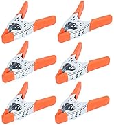 HORUSDY 6-Piece 6" inch Spring Clamp, Heavy Duty Spring Metal Spring Clamps, 2.5"-inch Jaw openin...