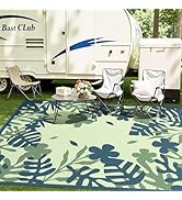 MontVoo Outdoor Rug Waterproof 5x8 ft RV Outdoor Rug for Camping Picnic Mat Outdoor Patio Rug Car...
