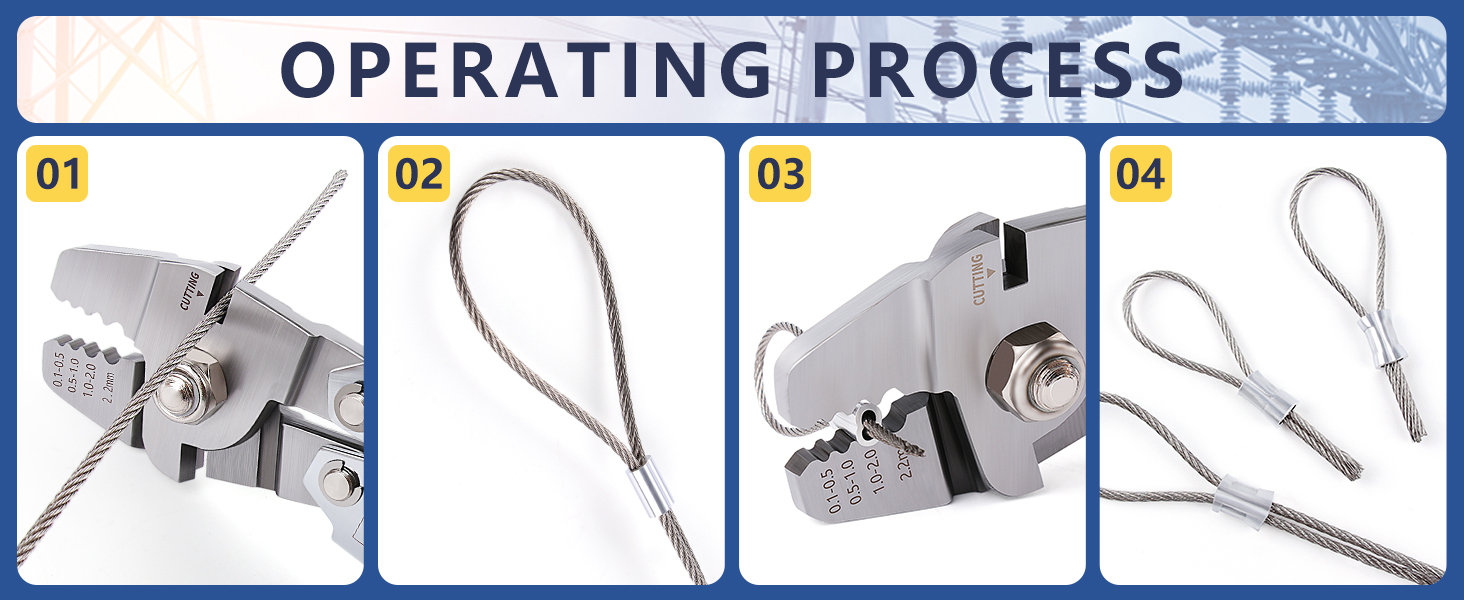 swaging tools for wire rope