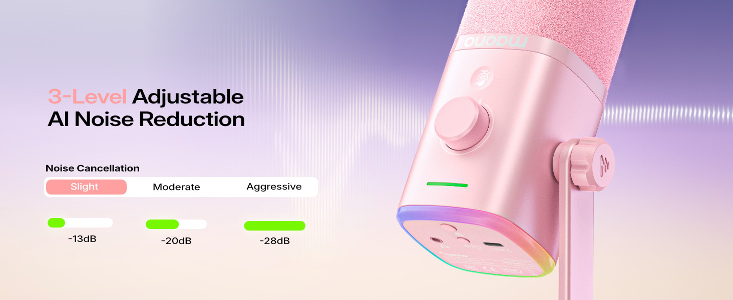 wireless gaming microphone noise reduction
