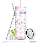 Christian Gift for Women - Tumbler 20oz I Am a Child of God Cup Tumbler, Inspirational Religious ...