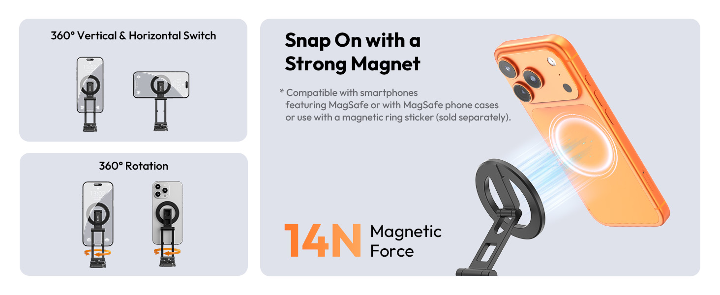 magnetic phone tripod
