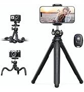Lamicall Tripod for iPhone - [Ultra-Stable] Aluminium Phone Tripod with Wireless Remote, Mini Fle...