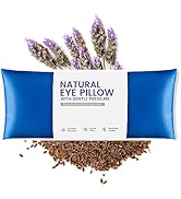 Natural Lavender Eye Pillows for Relaxation, Yoga, Microwavable Weighted Eye Mask with Washable C...