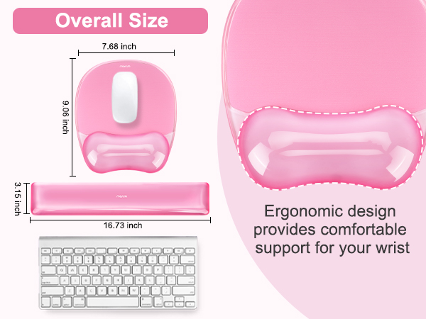 Ergonomic Mouse Pad and Keyboard Wrist Rest
