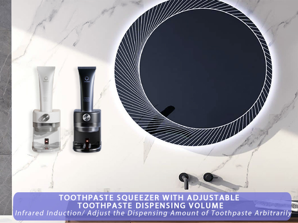 Automatic Toothpaste Dispenser,Wall Mounted Electric Toothpaste Dispenser for Kids and Adults
