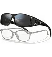 LVIOE Over Glasses Sunglasses Wrap Around Polarized Sunglasses for Men Women Fit Over Prescriptio...