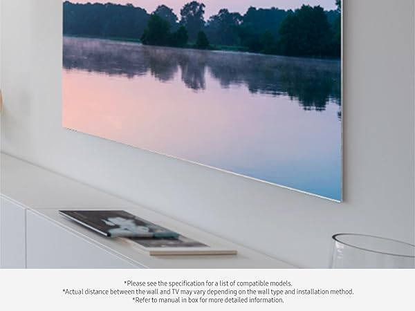 Minimal gap between TV and wall