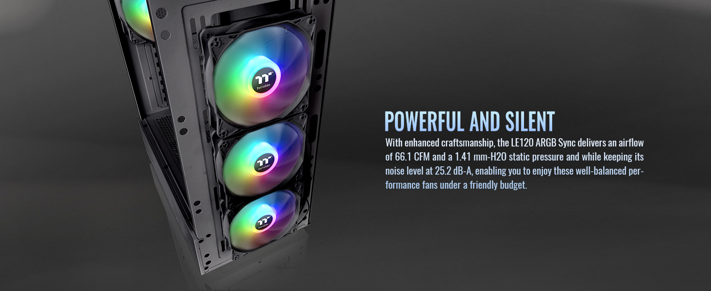 LE120 ARGB Sync PC Cooling Fan (3-Fan Pack)