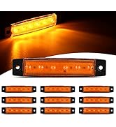 Nilight TL-14 10PCS 3.8” 6 Amber Indicator Rear Side Truck Trailer RV Cab Boat Bus Lorry LED Mark...