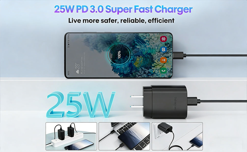 25W HIGH SPEED CHARGING
