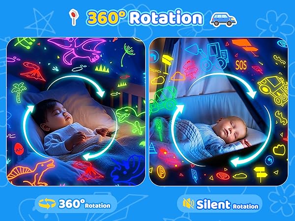 360° Rotating Design Dinosaur Toys, Rich Dinosaur Scenes