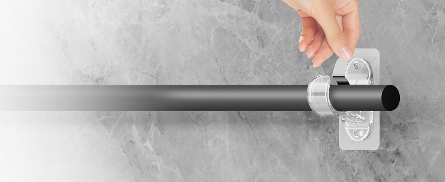 self adhesive curtain rod holders