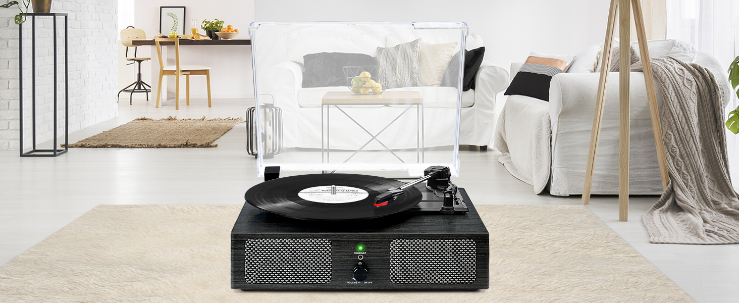 retro vinyl record player 