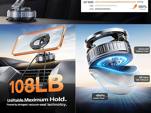 magnetic phone holder for car