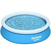Bestway Fast Set Inflatable Above Ground Pool | 6' x 20" Round | Puncture-Resistant Tritech Mater...