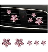 Zpana Bling Daisy Flower Car Air Vent Clips, 5PCS Sparkling Crystal Rhinestone Cute Vehicle Air C...