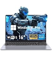 Gaming Laptop Computer, 16 Inch Lap Top PC Win 11 Pro 2025, N150 (Up to 3.6GHz), 16GB RAM 1TB SSD...
