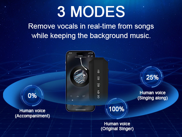 3 mode Vocal remover phone