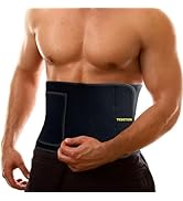 TESETON Waist Trimmer for Women Men-Sweat Band Waist Trainer for Women Lower Belly Fat, Easy to C...