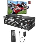 PERESAL 4 Channel Video Wall Controller 2x2 1x4 HDMI DVI VGA USB Video Processor with Control for...