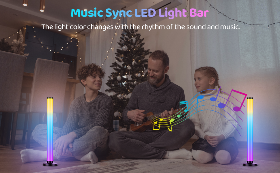 music sync led light bar multi-color