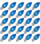 Brightown C9 Incandescent Bulb, C9 Christmas Replacement Light Bulb for Christmas String Light, E...