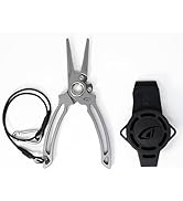 danco Titanium Side Cutter Fishing Pliers with Sheath, Fishing Line and Wire Cutter, Saltwater Sa...