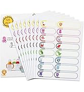 Baby Bottle Labels for Daycare, 128pcs Waterproof Daycare Labels, Name Labels for Kids School Sup...