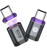 EndlesShine Magnetic USB Adapter Type C to C 2 Pack Straight Adapter USB4.0 24 PIN 40GPS PD 240W ...