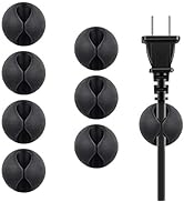 Beadnova Cable Clips Cord Organizer Cable Management Wire Cord Holder 1 Slots Adhesive Cord Holde...