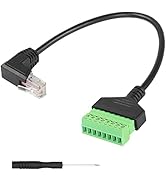 SinLoon RJ45 Screw Terminal, 90 Degree Upward Angle RJ45 Male Plug to 8 Pin Screw Terminal Block ...