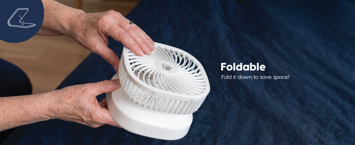foldable portable bedside fan for night bedroom air circulation mini small fan desk fan table fan