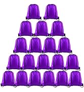 KUUQA 20 Pcs Drawstring Backpack Bags String Backpack Bulk Sport Gym Sack Bags for School Traveli...