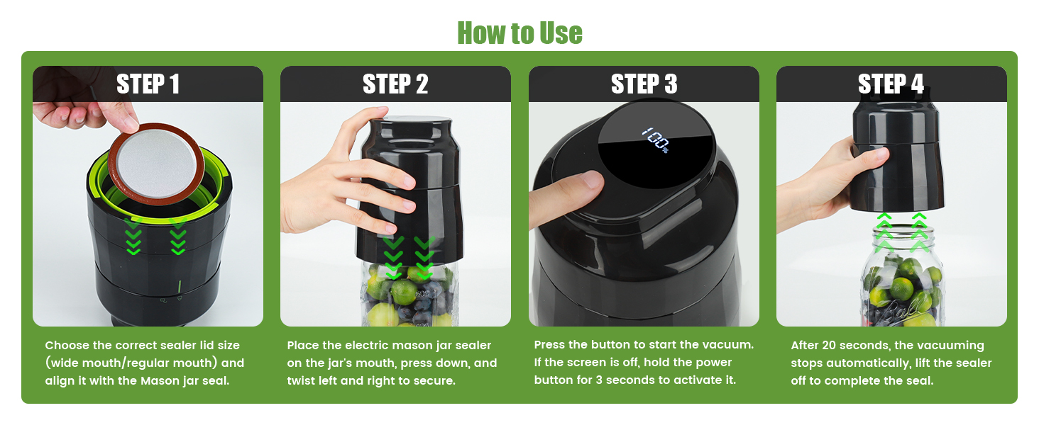 electric mason jar vacuum sealer kit