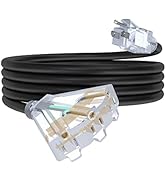 15Ft 12/3 Outdoor Extension Cord with 3-Outlets, Heavy Duty 12 Gauge 3 Prong Extension Cord Water...