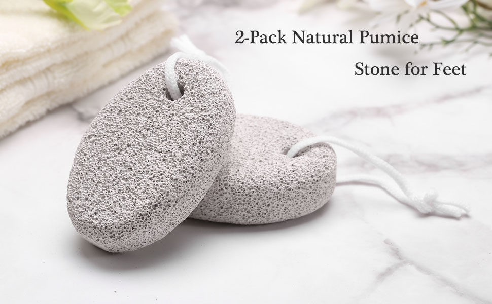 2PCS Natural Pumice Stone for Feet