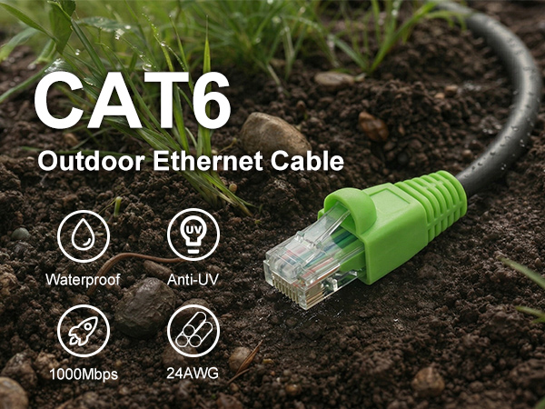 Outdoor Direct Burial Cat 6 Cable