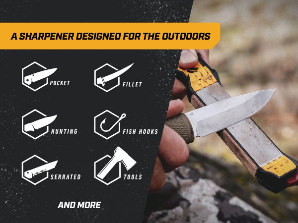 A sharpener designed for the outdoors