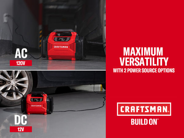 12V DC/120V AC tire inflator