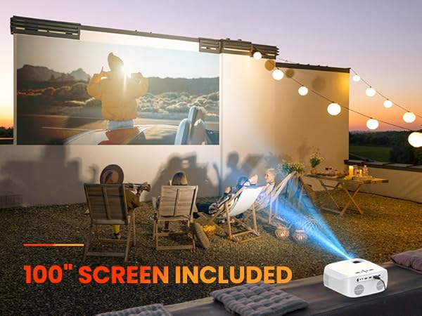 projector with screen