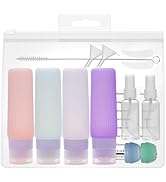 15 Pack Silicone Travel Bottles TSA Approved 3oz, Opal Shaped Leak Proof Refillable Toiletry Cont...