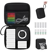 HUIJUTCHEN Mini Pocket Printer with Case, Mini Thermal Printer with 10 Rolls Thermal Paper, Mini ...