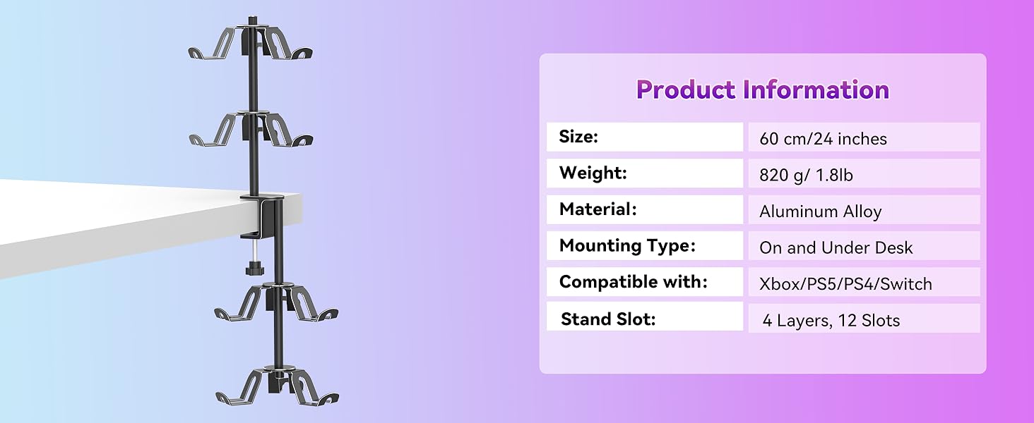 controller stand desk clamp