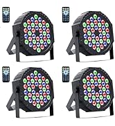 VYmaksran Strobe 36 DJ LED Par Light,RGB Party Lights with Sound Activated Remote DMX Control DJ ...